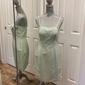 Geometrie  Mint 100% Silk Evening Dress Sz 8